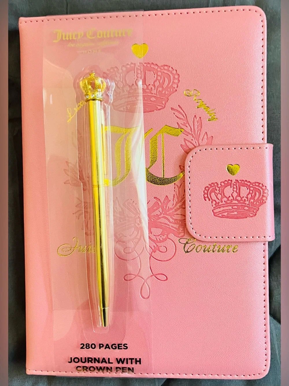 Juicy Couture Pink Rhinestone Logo Lounge Set w/ Pink JC Accessories NWT